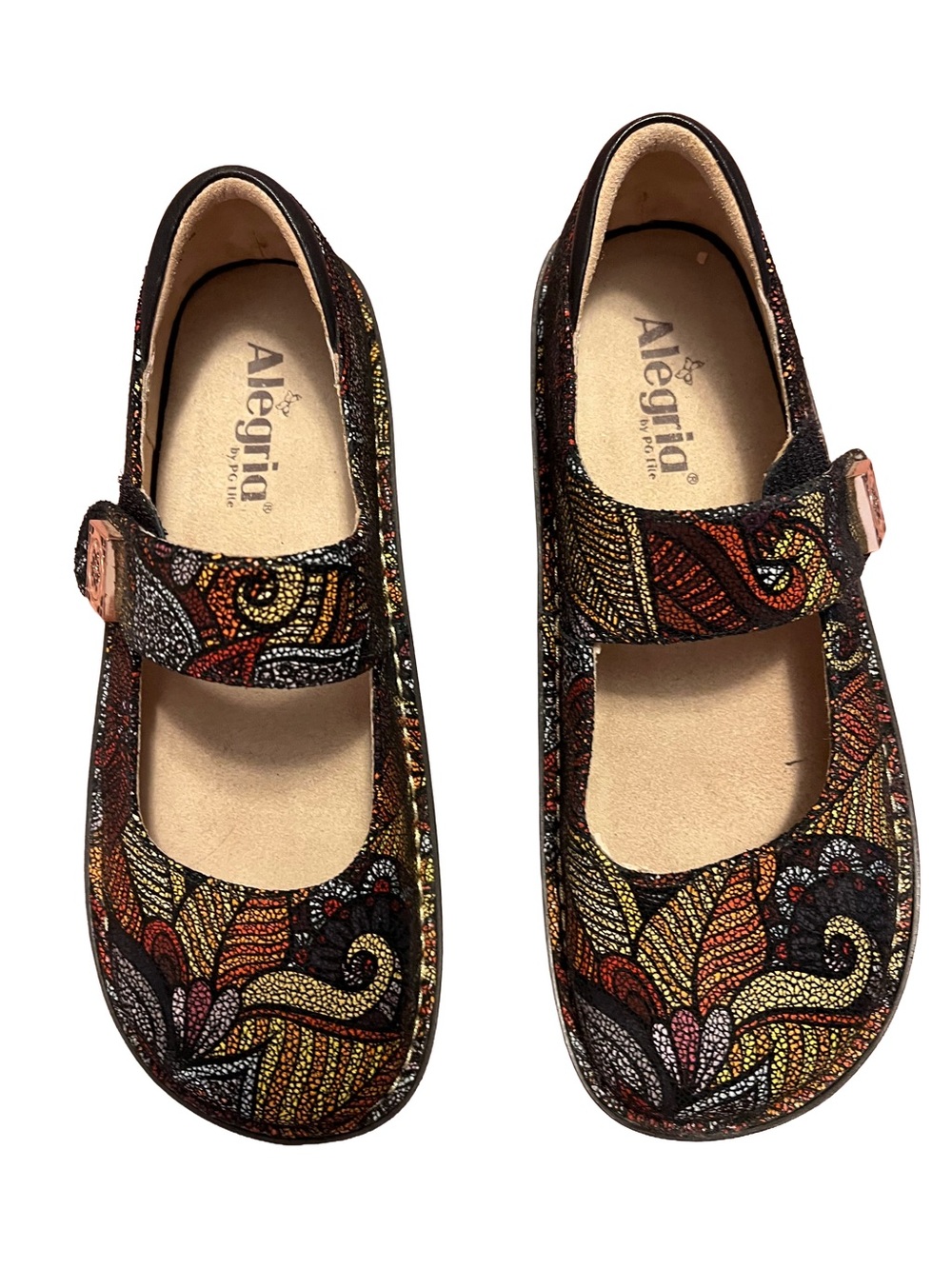 Alegria Paloma Shoes Paisley Mary Jane Shoes in Autumn Colors, 81-/2 wide widt